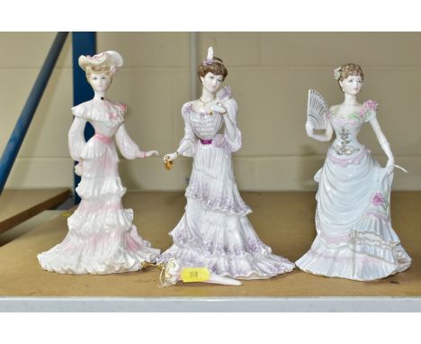 THREE COALPORT FOR COMPTON &amp; WOODHOUSE LIMITED EDITION LADY FIGURES, comprising 'Femmes Fatales - Lillie Langtry', no. 38