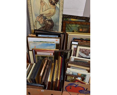 A QUANTITY OF PICTURES AND PRINTS ETC, to include framed prints and biographies of Miss Grace Palotta and Miss Marie Tempest,