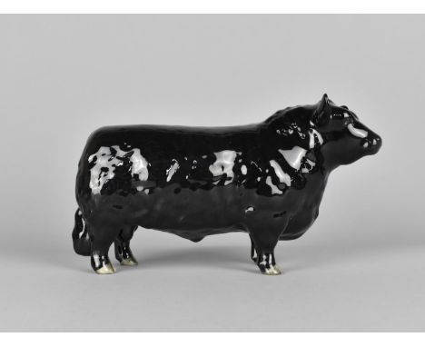 A Beswick Study of an Aberdeen Angus Bull, no.1562, with Gold Stamp Under 