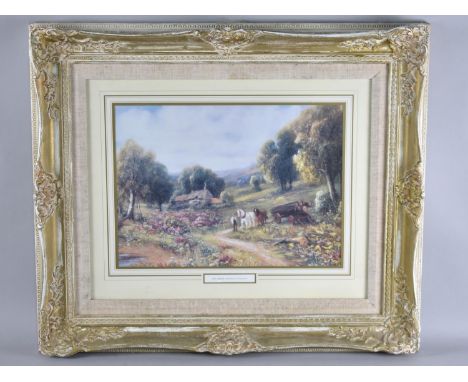 A Framed R Hammond Print, The Timber Wagon, Subject 39x29cm 