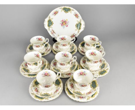 A Royal Albert Berkeley Tea Set to Comprise Eight Cups, Eight Saucers, Eight Side Plates and a Cake Plate 