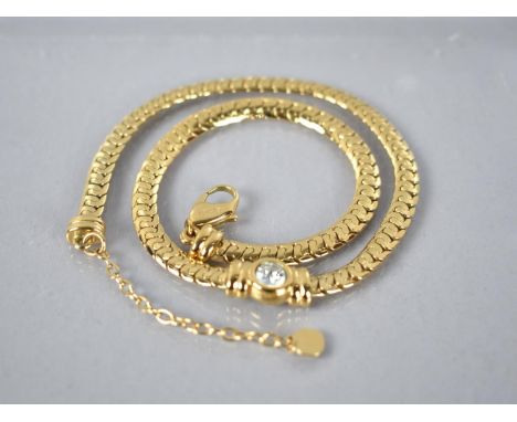 A Vintage Grosse (Affiliated with Christian Dior) Goldtone Necklace with Central White Stone Embellishment, 39.5cms Long (Exc