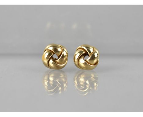 A Pair of 9ct Gold Knot Earrings, 0.7gms 