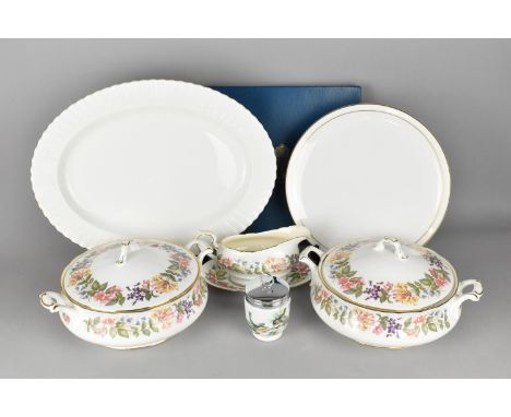 A Collection of Ceramics to Comprise Pair of Paragon Country Lane Lidded Tureens and Sauce Boat, Large Royal Albert Platter, 