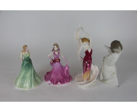 A Royal Doulton figure Sophie HN3715, a Royal Worcester figure Flame Dance from the 'Forces of Creation', and a Coalport Ladi