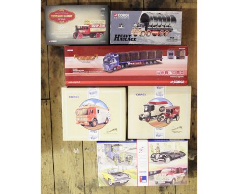 A Corgi limited edition CC14026 Volvo FH long trailer Steve Swain, a Corgi Classics 24601 Leyland Octopus platform lorry, a C