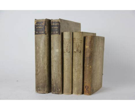 DAMIAN (P), SANCTI PETRI DAMIANI S.R.E CARDINALIS... OPERA OMNIA, two vols, engraved portrait fronts, full vellum, Bassani, 1