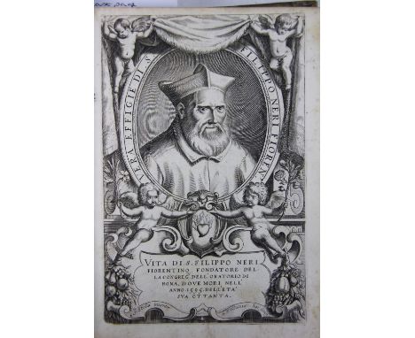 BACCI (PIETRO GIACOMO), VITA DI S FILIPPO NERI FIORENTINO FONDATORE DELLA CONGREGATIONE DELL'ORATORIO, [7], 401, blank, [50],
