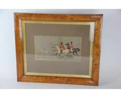 Vincent Brooks after J. F. Herring
set of four 19th century hand coloured hunting prints in maple frames
16.5cm x 30cm (46.5c