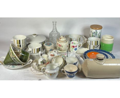 A large collection of ceramics. glassware and collectables to include Carlton Ware bowls and dishes, Midwinter part dinnerwar