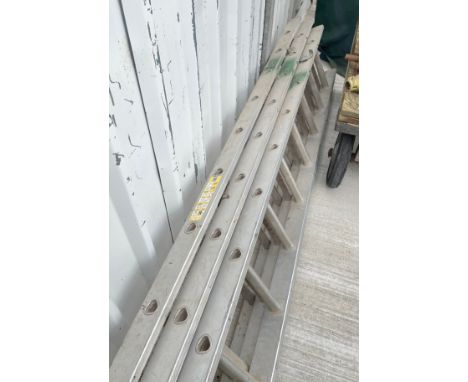 Light trade aluminium extending Ladders.
