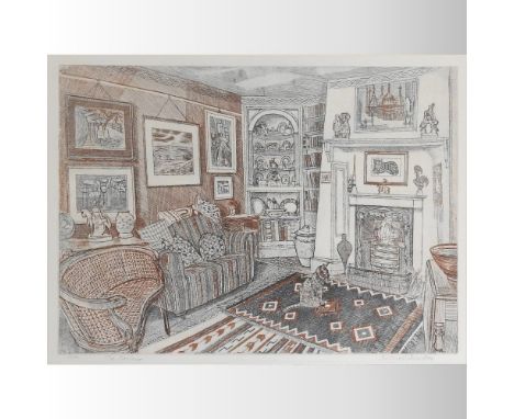 Richard Bawden RWS NEAC RE *ARR, (b.1936), The Parlour, limited edition lithograph, 26/85, 45 x 62cm