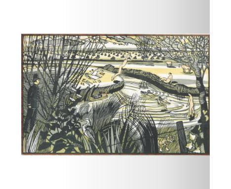 Richard Bawden *ARR, (b1936), Splash in the Pant, limited edition coloured lithograph, signed in pencil by the artist to the 