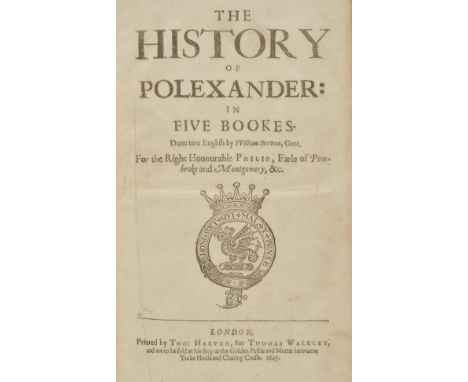 [Le Roy, Marin, Seigneur de Gomberville]. The History of Polexander: In Five Bookes, done into English by William Browne, 2 p