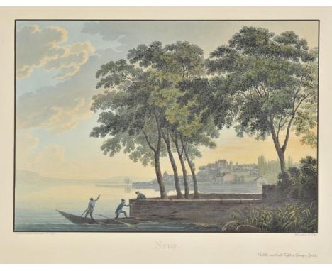 *Wetzel (Johann Jakob). Voyage Pittoresque au Lac de Geneve ou Leman, Zurich, Orell, Fussli et Compagnie, 1820,  10 highly-fi