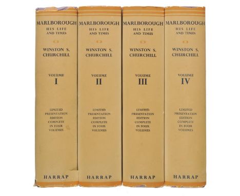 Churchill (Winston S., 1874-1965). Marlborough: His Life and Times, 4 volumes 'Limited Presentation Edition', [1939],  plates