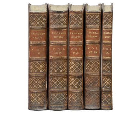 [Sterne, Laurence]. The Life and Opinions of Tristram Shandy, Gentleman, 9 volumes bound in 5, volumes 1 & 2 2nd edition, vol