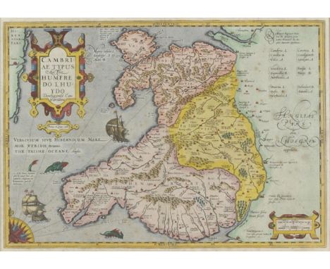 *Wales. Mercator (Gerard), Cambriae typus auctore Humfredo Lhuydo Denbigiense Cambobritanno, Petrus Kaerius caela, [1606 - 16