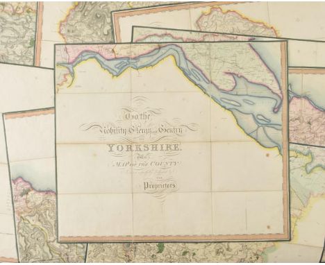 Yorkshire. Greenwood (C.), Map of the County of York, made on the Basis of Triangles in the County, determined by Lieut. Col.