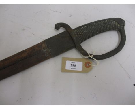 19th Century sabre with leather scabbard (a/f)