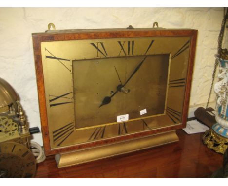 Walnut framed clock barometer circa 1930 with alterations together with an aneroid barometer thermometer and an oval chinoise