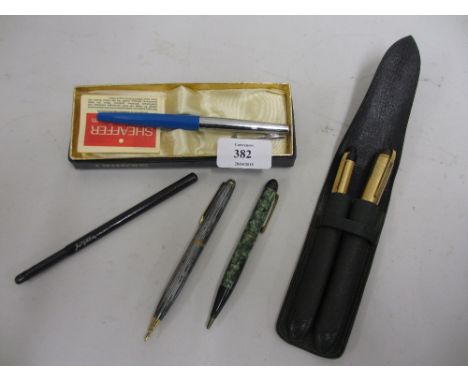 Bag containing a quantity of various vintage pens