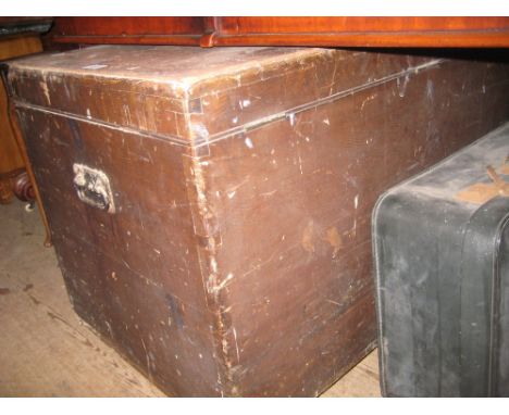 19th Century stained pine trunk