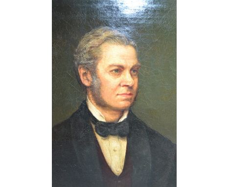 Albert H. Measham, oil on canvas, portrait of George Southam (consulting surgeon at Manchester Royal Infirmary), painted half