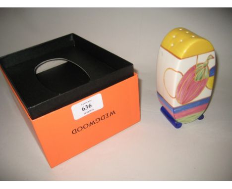 Boxed Wedgwood Clarice Cliff collection Bonjour sugar shaker, pastel melon design, dated 2000, group of fourteen pieces of Di