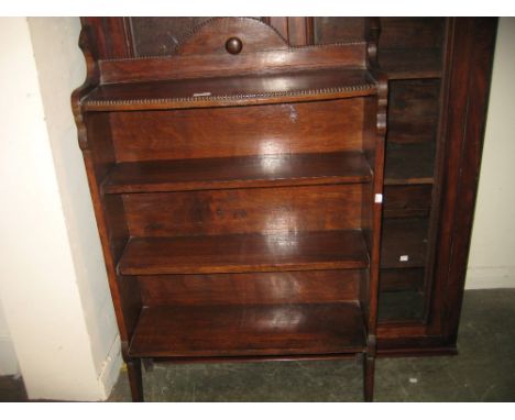 Early 20th Century oak four shelf open bookcase