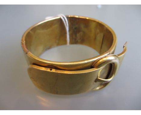 Victorian gold buckle form bangle (a/f)
