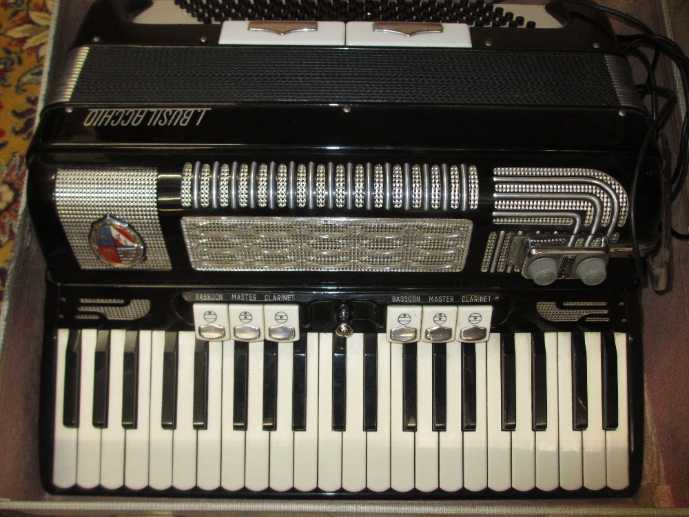 Piano accordion by I. Busilacchio, with later fitted Selmer pick-up in ...