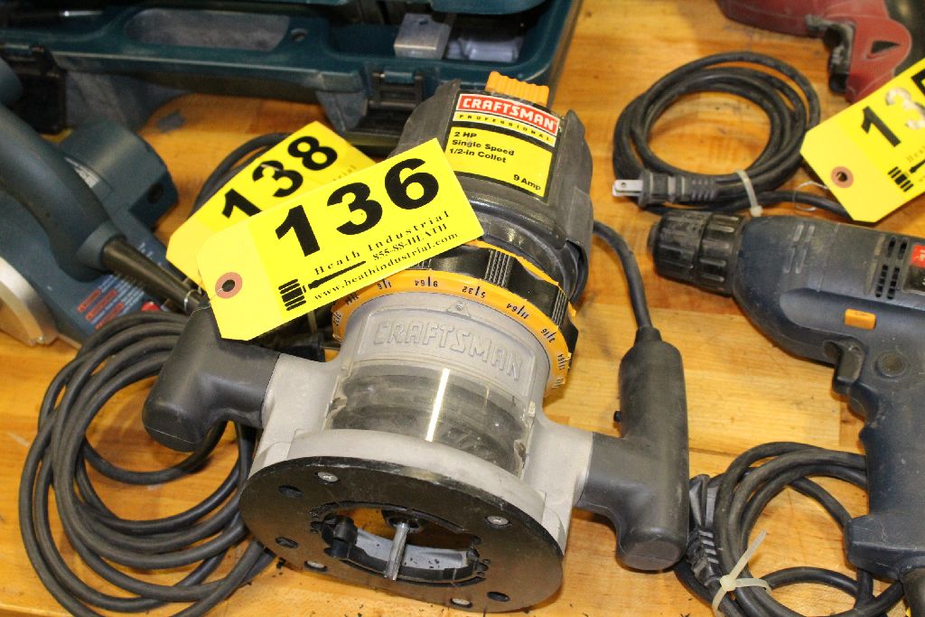 CRAFTSMAN 2HP SINGLE SPEED ROUTER 1/2" COLLET