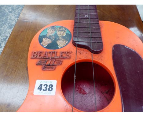 A VINTAGE BEATLES BIG SIX GUITAR AND STAND. 