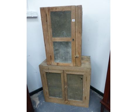 TWO VINTAGE MEAT SAFES.