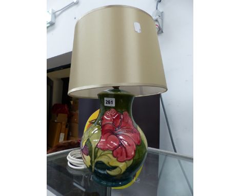 A MOORCROFT TABLE LAMP. 