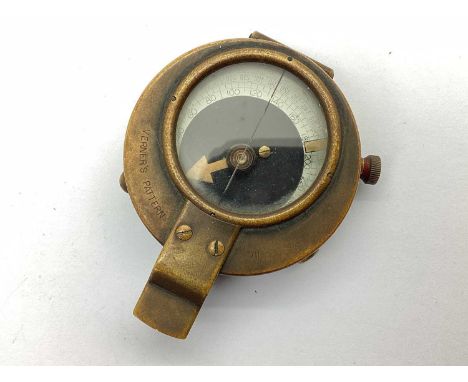 WWI British Army Prismatic Marching Compass Year 1915, with broad arrow.