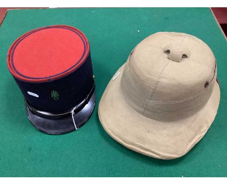 WWII British Army Royal Engineers Pith Helmet, manufactured by Oriental Hat MF &amp; Co, Bangalore with Royal Engineers cloth