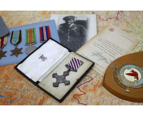 WWII RAF Bomber Command DFC Medal Group, comprising Distinguished Flying Cross 1945 (original case), 1939 - 1945 Star, Air Cr