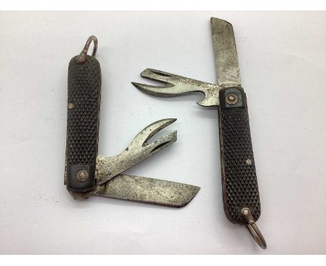 WWII British Army Jack Knife, with tin opener manufacturer J. Milner &amp; Co, Sheffield Year 1943 with broad arrow, similar 
