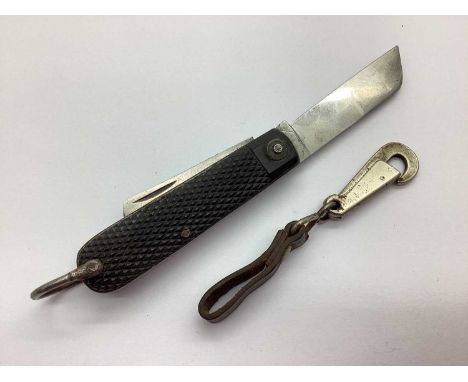 WWII British Army Jack Knife, with tin opener, manufacturer Rodgers, Sheffield, Year 1944 with broad arrow.