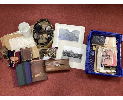 WWI/WWII British Army Royal Army Service Corps Identification Tags, cap badges, buttons, unit cloth insignia, field dressings