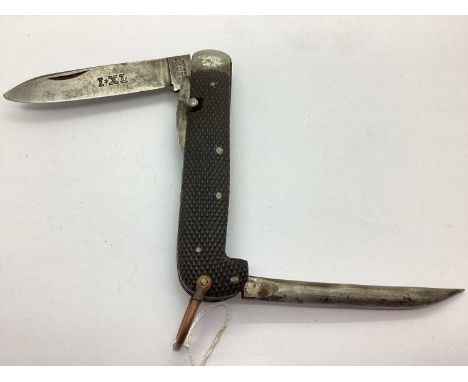 WWI and Interwar British Army Jack Knife, with marlin spike and tin opener manufacturer George Wostenholm, Sheffield, England