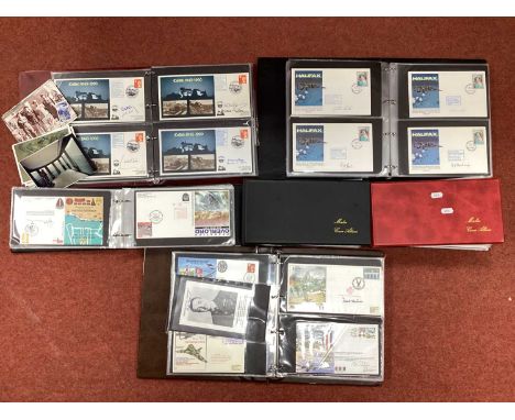 WWI Military First-Day Covers, approximately 400 in six albums Battle of Britain, Dam Busters, Great Escape, Colditz, D-Day, 