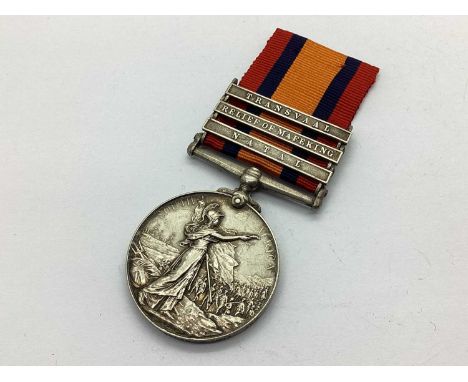 Boer War British Queens South Africa Medal Imperial Light Horse, with three clasps Natal, Relief of Mafeking and Transvaal aw