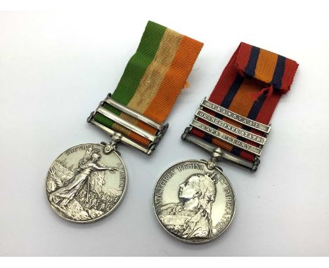 Boer War British Medal Duo Yorkshire Light Infantry, comprising Queens South Africa Medal with three clasps Cape Colony, Oran