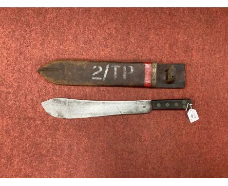 British Army Issue 'Crocodile' Machete, manufacturer Martindale marked with number stamp KE8277, Year 1956 and broad arrows, 