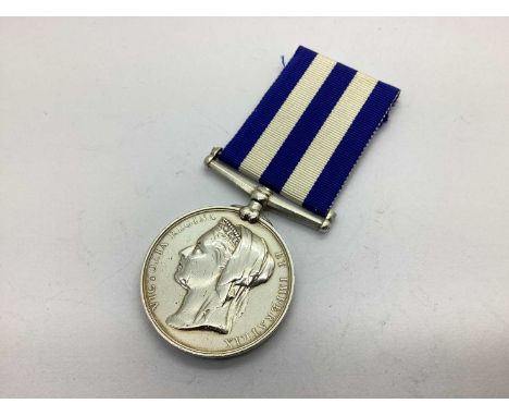 Anglo - Egyptian War British Egypt Medal, awarded to G E Bransahw (?) R Arti (?) HMS Iris, some indentation/abrasion to medal