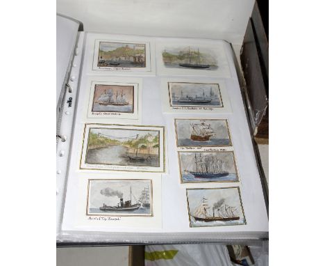 Jack Grunwell (Bristol, 20th century)A collection of miniature watercolours, many of nautical interest, to include Cabot/Brun