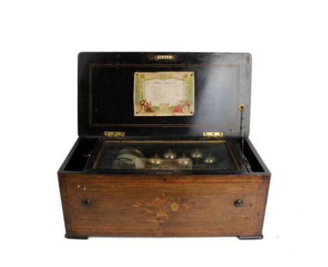 A late German 19th century music box with Regina, Polyphon and Harmonica musical boxes booklet by Nicole Freres, Ltd